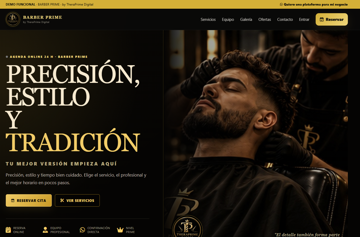 Barber PRIME · Precisión, estilo y tradición